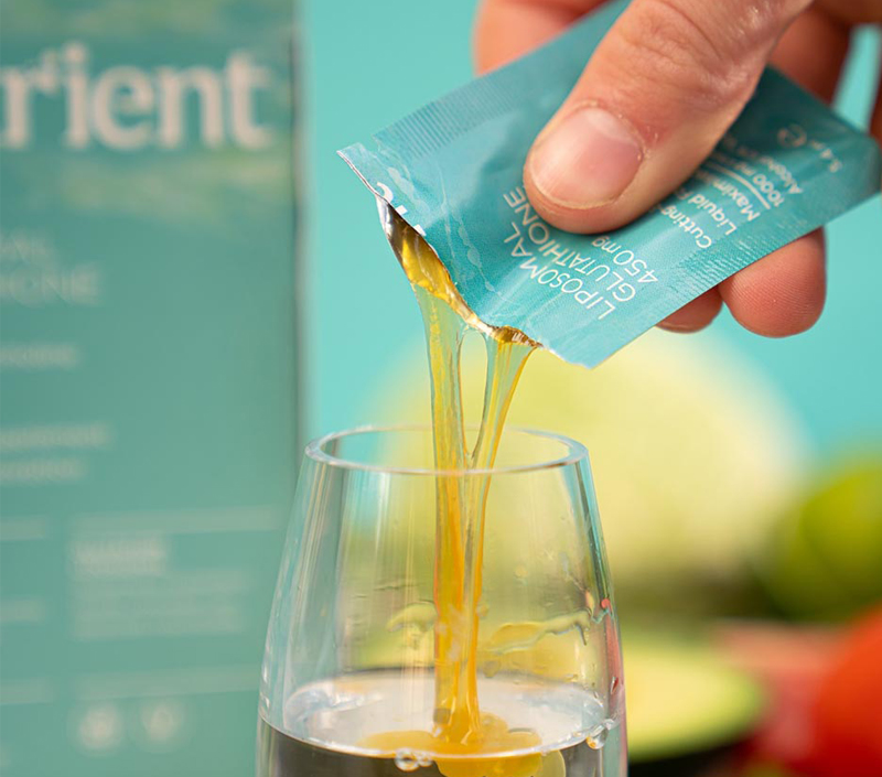 Aplicação: Bebidas e saquetas funcionais da beleza